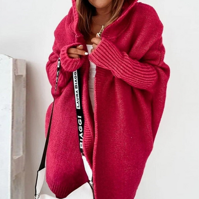 Women’s Cozy Hooded Cardigan - Oversized Fit