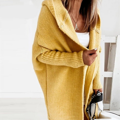 Women’s Cozy Hooded Cardigan - Oversized Fit