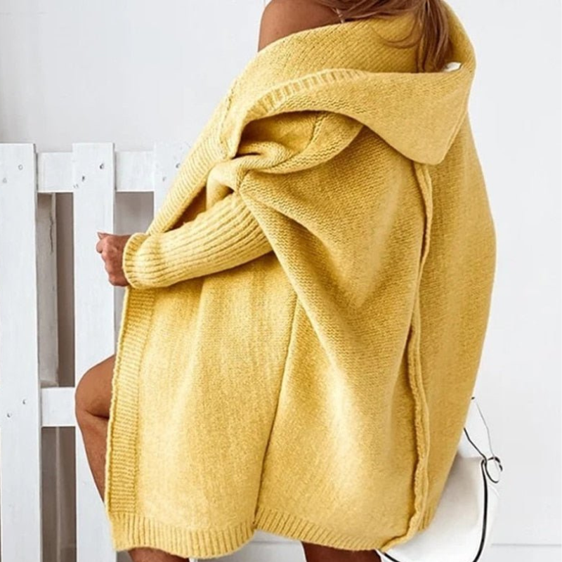 Women’s Cozy Hooded Cardigan - Oversized Fit