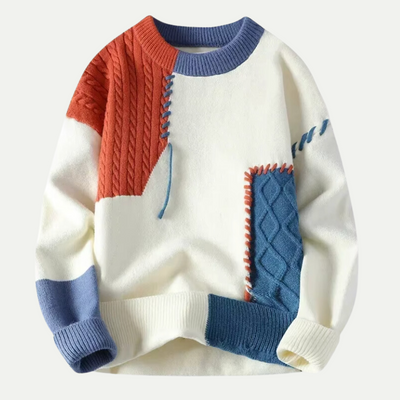 Premium Merino Wool® Autumn & Winter Patchwork Sweater