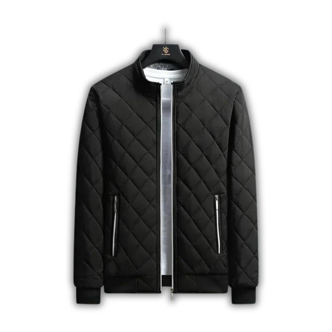 Notoria | Men's Lined Quilted Jacket - Bomber Style with Stand-Up Collar