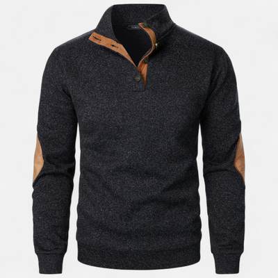 Men’s Knitted Sweater – Stand Collar Heritage Style