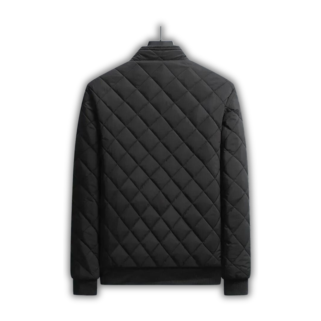 Notoria | Men's Lined Quilted Jacket - Bomber Style with Stand-Up Collar
