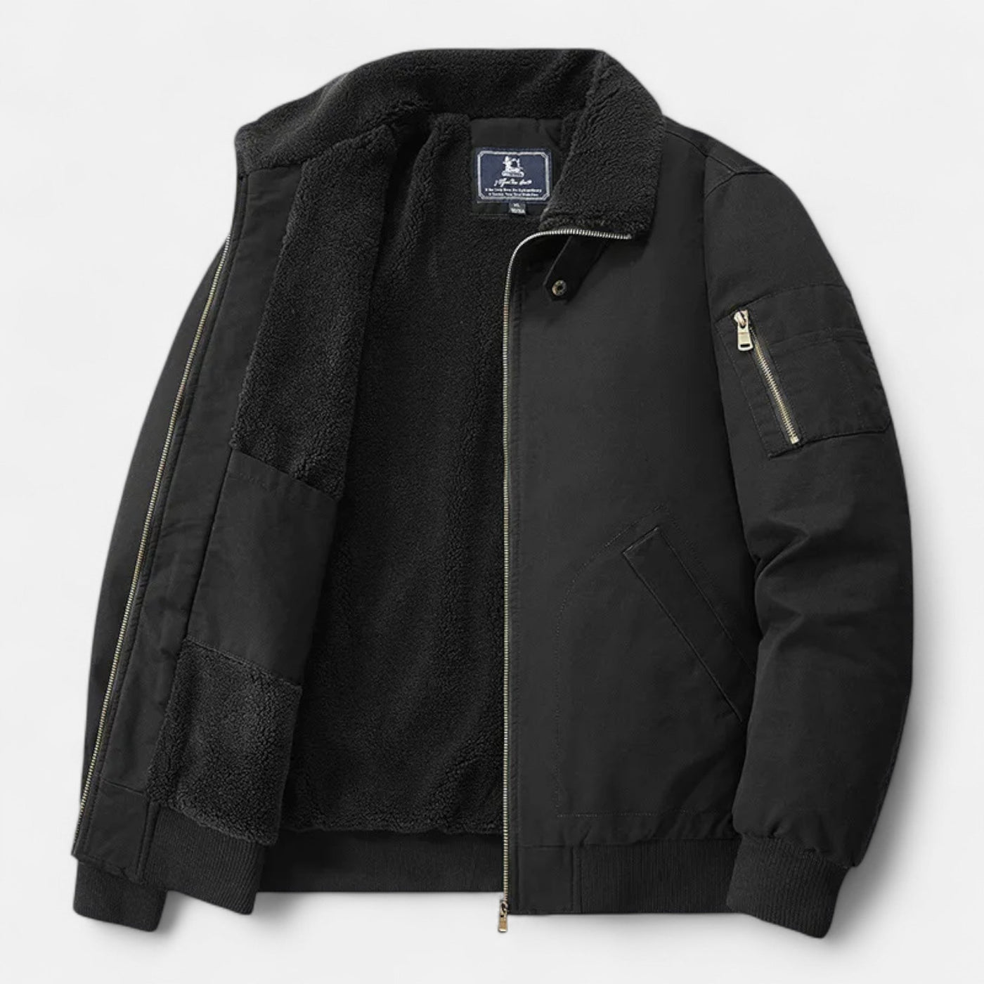 Men’s Casual Jacket – Refined Cotton & Lambswool Blend