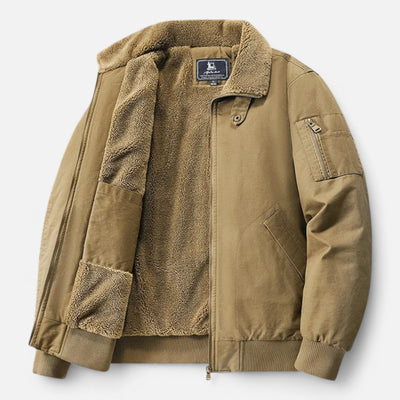 Men’s Casual Jacket – Refined Cotton & Lambswool Blend