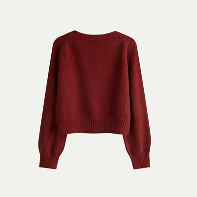 Premium Merino Wool® V-Neck Skew Button Cardigan