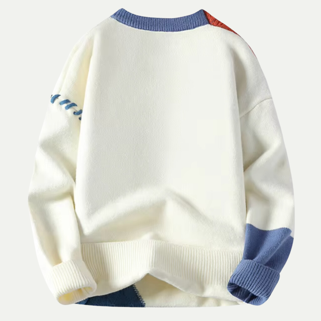 Premium Merino Wool® Autumn & Winter Patchwork Sweater