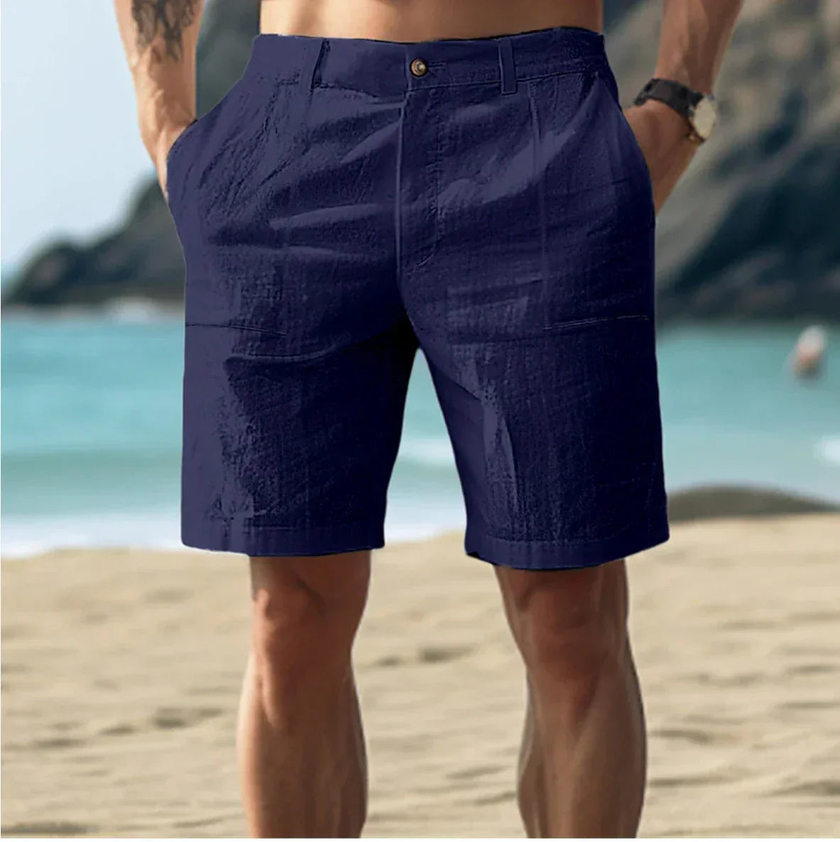 Notoría - Men’s Casual Linen Shorts – Lightweight Comfort for Relaxed Summer Days