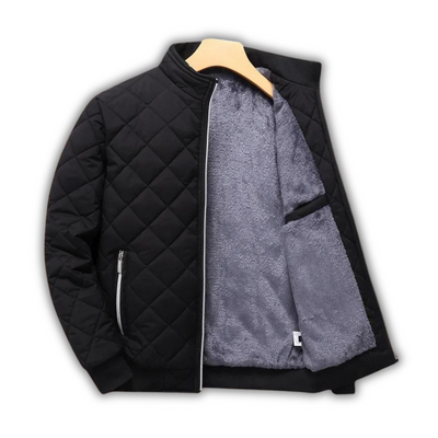 Notoria | Men's Lined Quilted Jacket - Bomber Style with Stand-Up Collar
