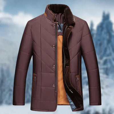 Men’s Quilted Thermal Winter Coat | Waterproof | Elegant Cold-Weather Jacket