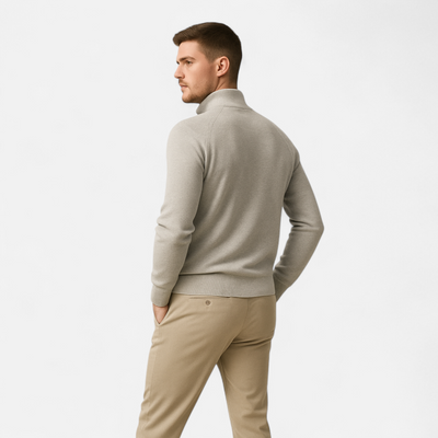 Men’s Cotton Zip Sweater – Refined Knitwear for the Season