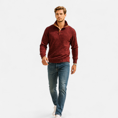 Men’s Knitted Sweater – Stand Collar Heritage Style