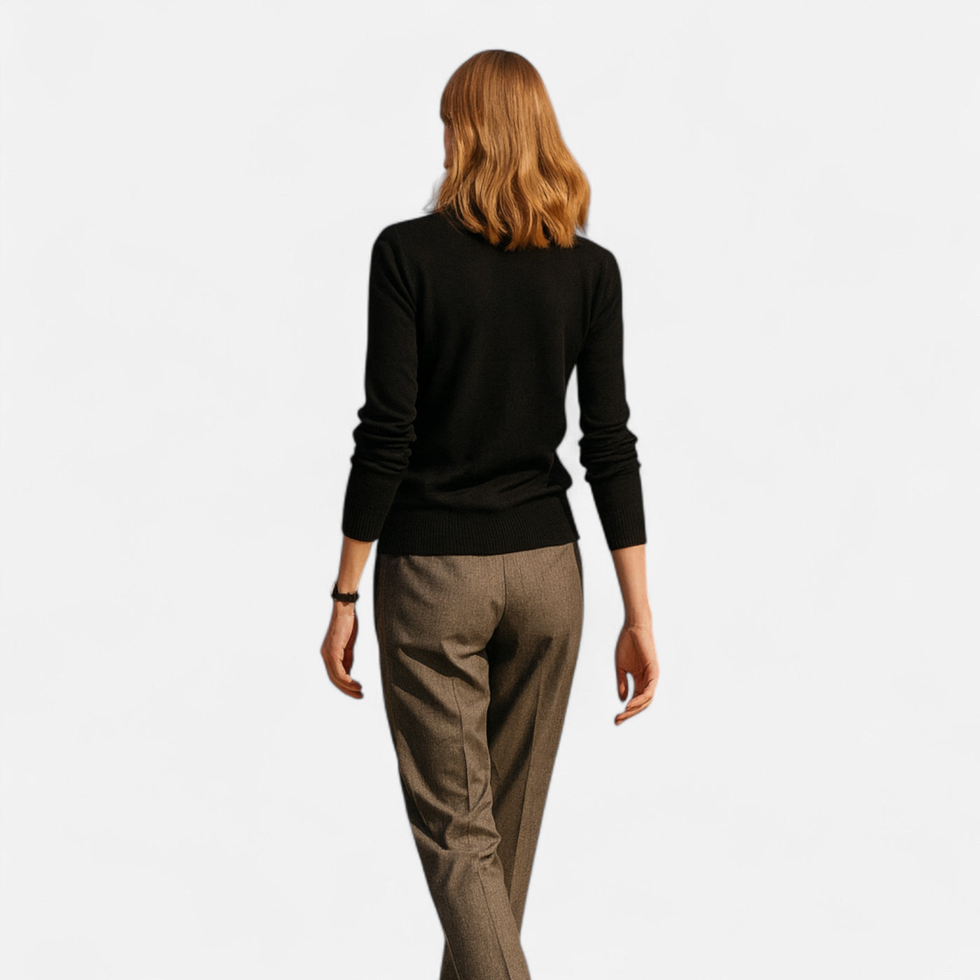 Women’s Merino Wool Sweater – Timeless O-Neck Elegance