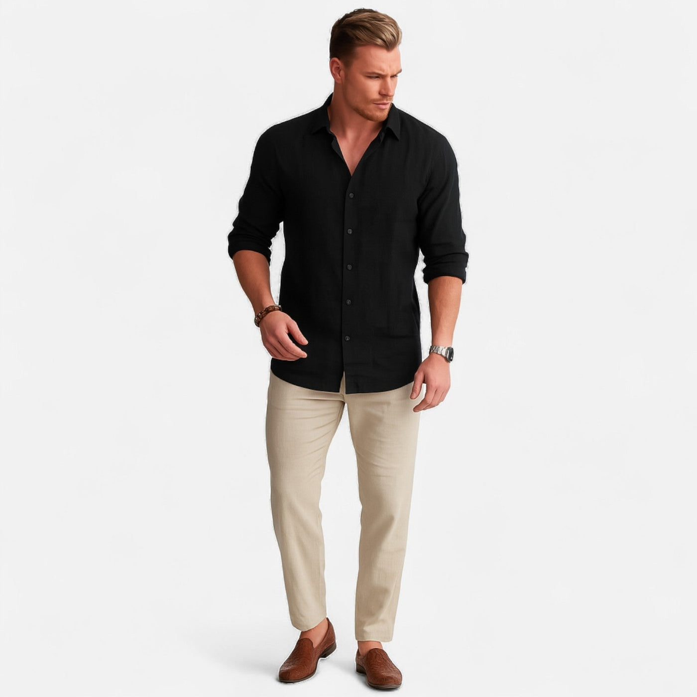 Notoria| Men’s Loose Fit Linen Trousers – Lightweight Elegance for Warm-Weather Comfort