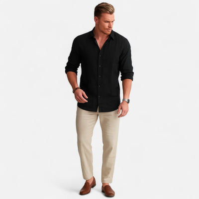 Notoria| Men’s Loose Fit Linen Trousers – Lightweight Elegance for Warm-Weather Comfort