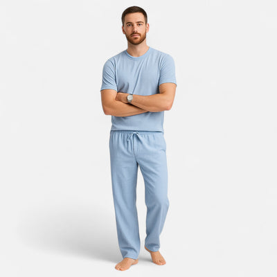 Men’s Relaxed Linen Autumn Pants – Riviera Ease
