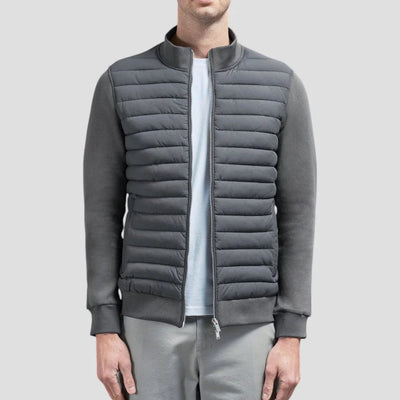 Men's Hybrid Jacket Quilted With Knitted Sleeves