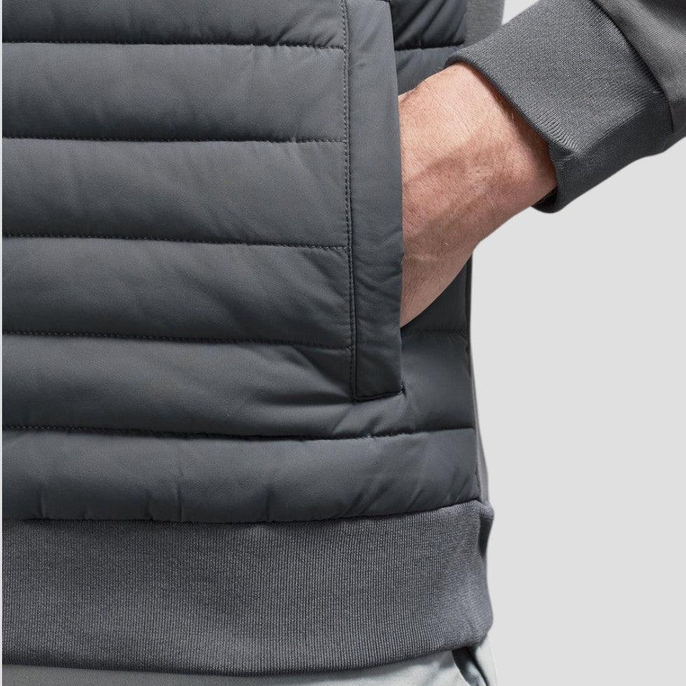 Men's Hybrid Jacket Quilted With Knitted Sleeves