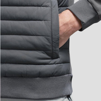 Men's Hybrid Jacket Quilted With Knitted Sleeves