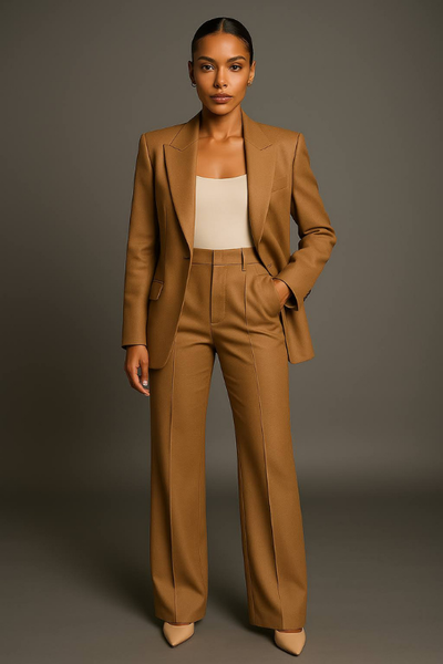 Women’s Two-Piece Suit | Slim Blazer & Wide-Leg Pants