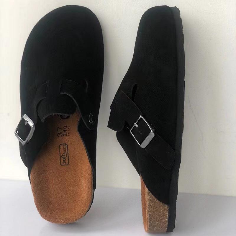 Leather Sandals Comfortable Slide Sandals