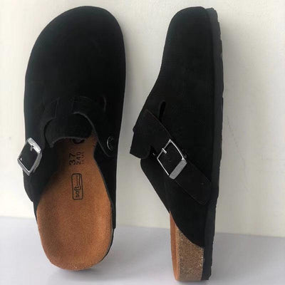 Leather Sandals Comfortable Slide Sandals