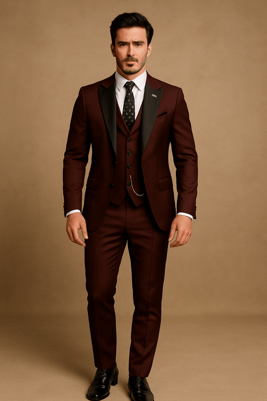 Notoria | Men’s 3-Piece Slim Fit Suit – Blazer, Waistcoat and Trousers Set for Formal Events