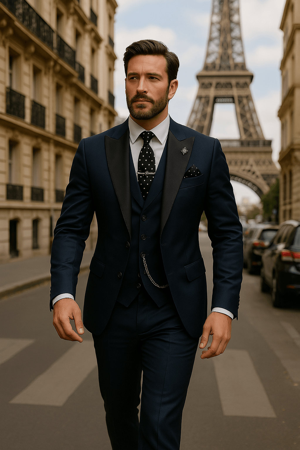 Notoria | Men’s 3-Piece Slim Fit Suit – Blazer, Waistcoat and Trousers Set for Formal Events