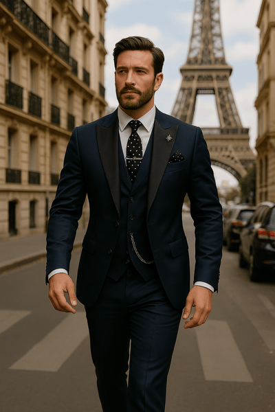 Notoria | Men’s 3-Piece Slim Fit Suit – Blazer, Waistcoat and Trousers Set for Formal Events
