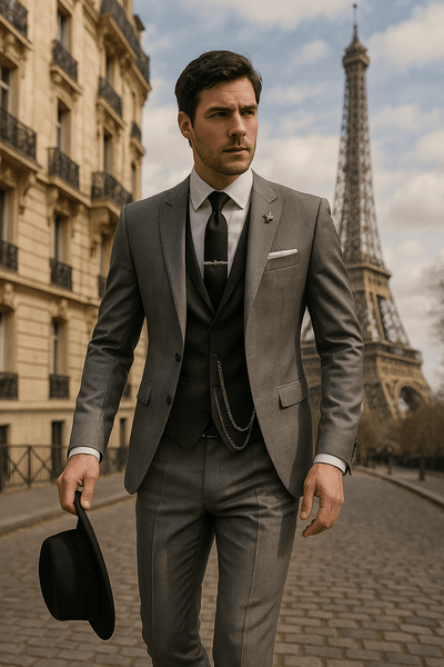 Notoria | Men’s 3-Piece Slim Fit Suit – Blazer, Waistcoat and Trousers Set for Formal Events