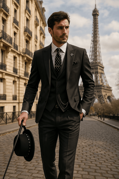 Notoria | Men’s 3-Piece Slim Fit Suit – Blazer, Waistcoat and Trousers Set for Formal Events