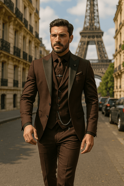 Notoria | Men’s 3-Piece Slim Fit Suit – Blazer, Waistcoat and Trousers Set for Formal Events
