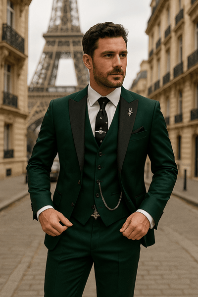 Notoria | Men’s 3-Piece Slim Fit Suit – Blazer, Waistcoat and Trousers Set for Formal Events