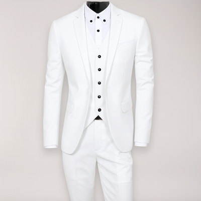 Notoria | Men’s 3-Piece Slim Fit Suit – Tailored Blazer, Waistcoat and Trousers for Formal Occasions