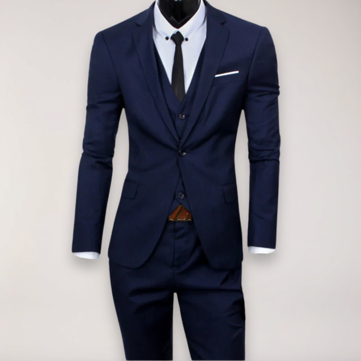 Notoria | Men’s 3-Piece Slim Fit Suit – Tailored Blazer, Waistcoat and Trousers for Formal Occasions