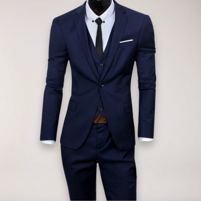 Notoria | Men’s 3-Piece Slim Fit Suit – Tailored Blazer, Waistcoat and Trousers for Formal Occasions