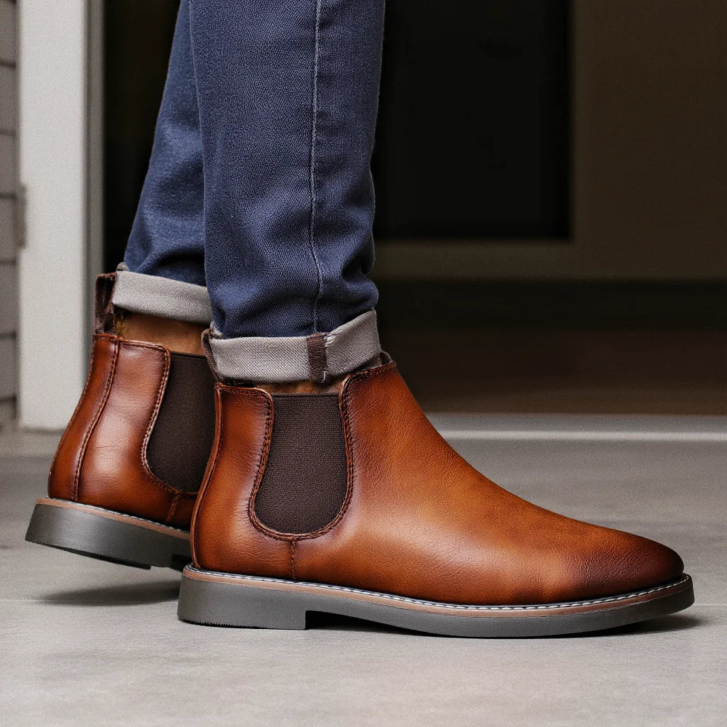 Men’s Chelsea Ankle Boots – Classic Slip-On Dress Style