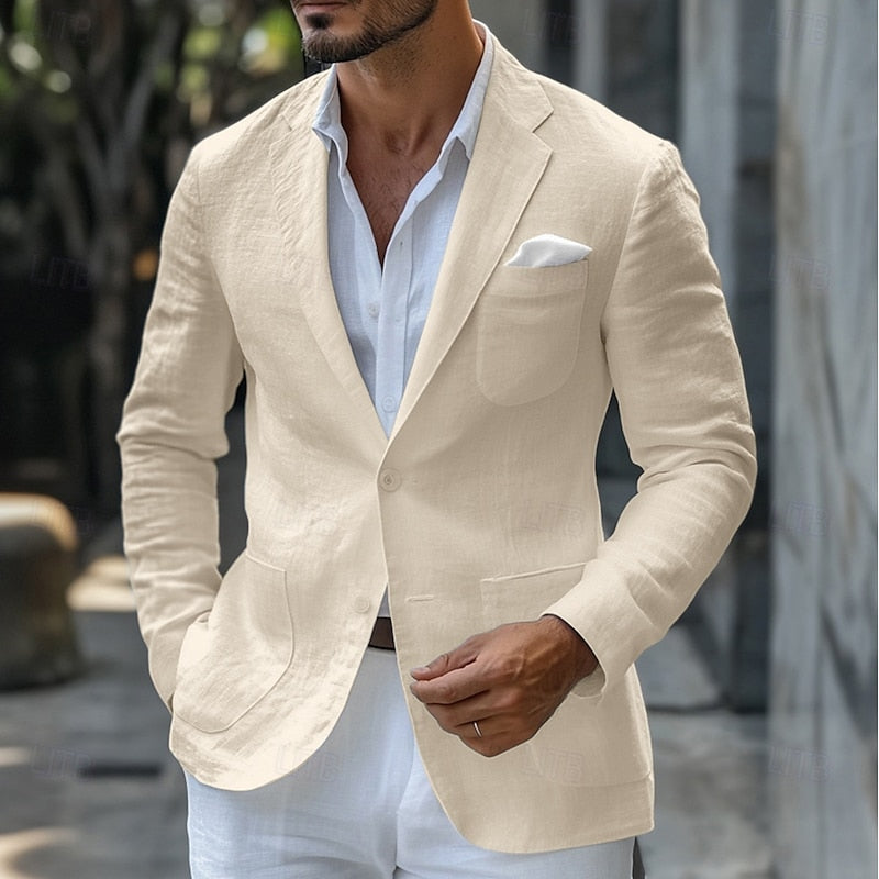 Notoria | Men’s Linen Summer Blazer – Lightweight Tailored Fit