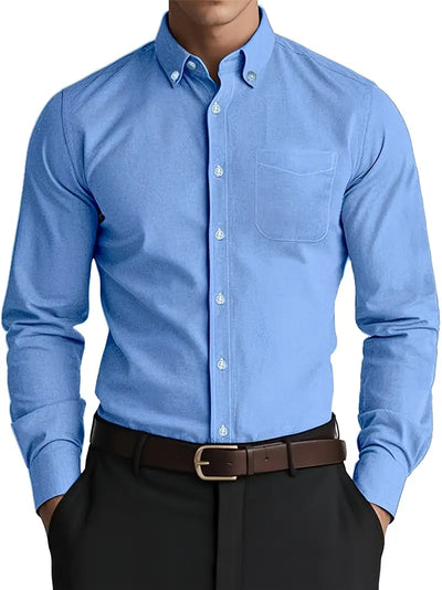 Notoria | Men’s Long Sleeve Everyday Shirt – Classic Button-Up for Work or Weekend