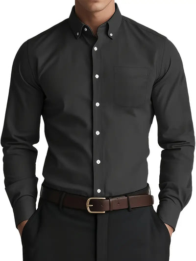 Notoria | Men’s Long Sleeve Everyday Shirt – Classic Button-Up for Work or Weekend