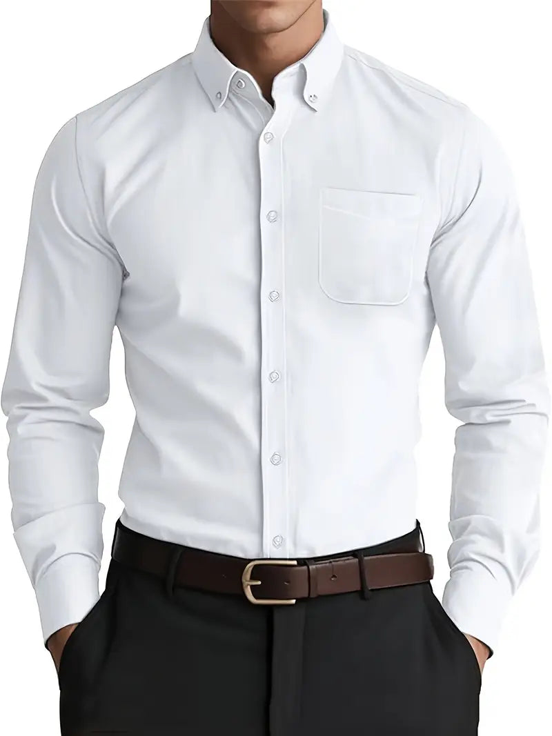 Notoria | Men’s Long Sleeve Everyday Shirt – Classic Button-Up for Work or Weekend