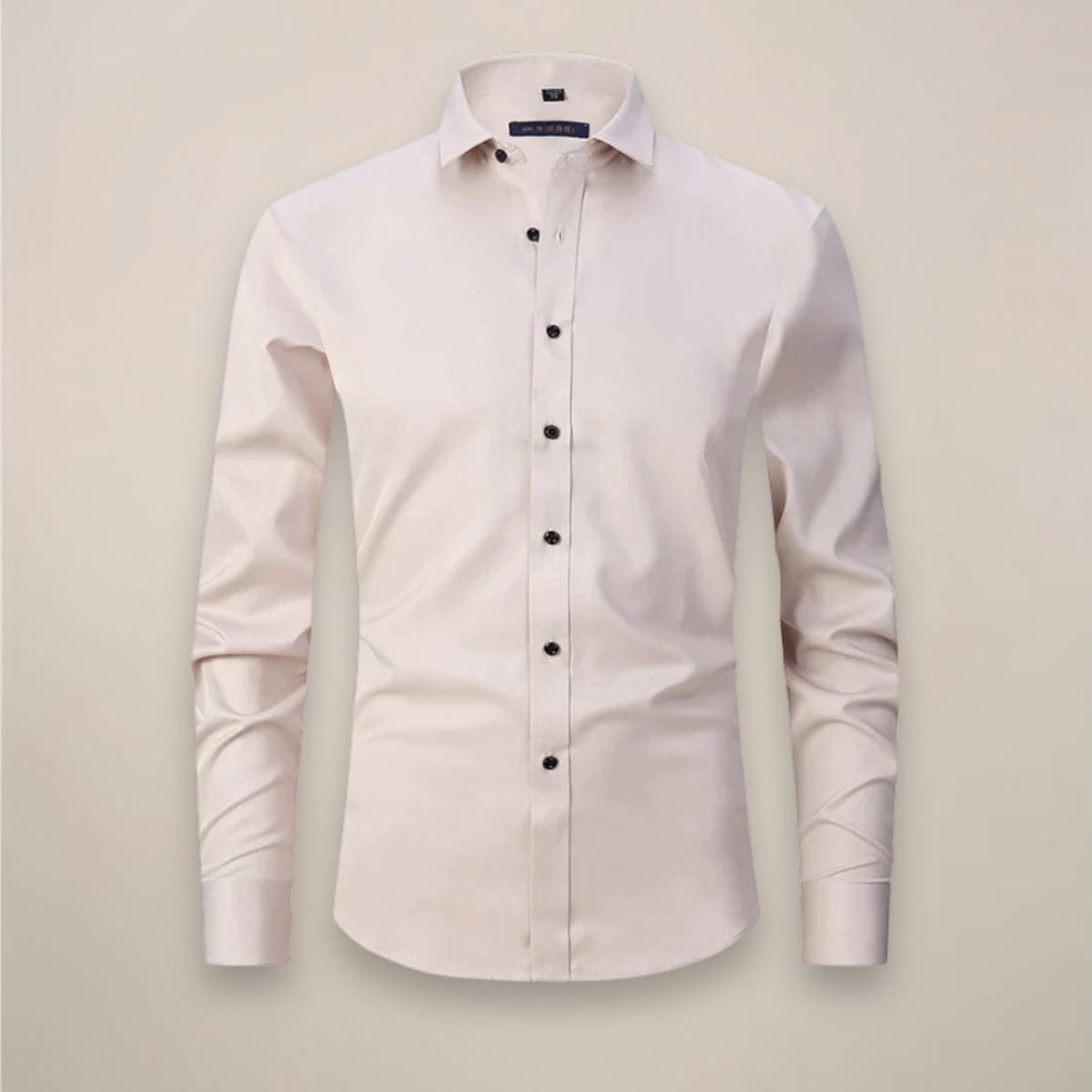 Men’s Long-Sleeved Shirt – Classic Structured Fit with Wrinkle-Free Finish