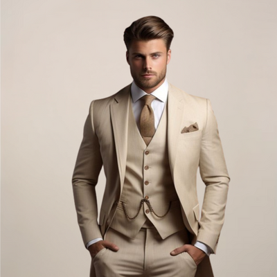 Notoria | Men’s Three-Piece Slim Fit Suit – Wedding Tuxedo