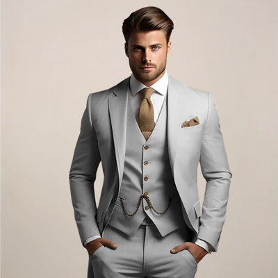 Notoria | Men’s Three-Piece Slim Fit Suit – Wedding Tuxedo