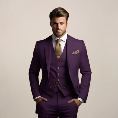 Notoria | Men’s Three-Piece Slim Fit Suit – Wedding Tuxedo