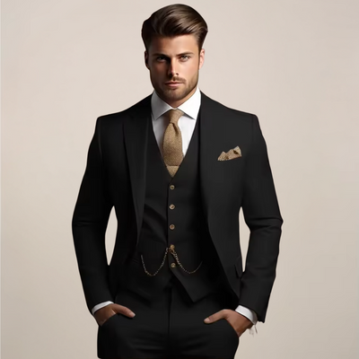 Notoria | Men’s Three-Piece Slim Fit Suit – Wedding Tuxedo