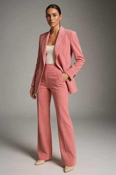 Women’s Two-Piece Suit | Slim Blazer & Wide-Leg Pants