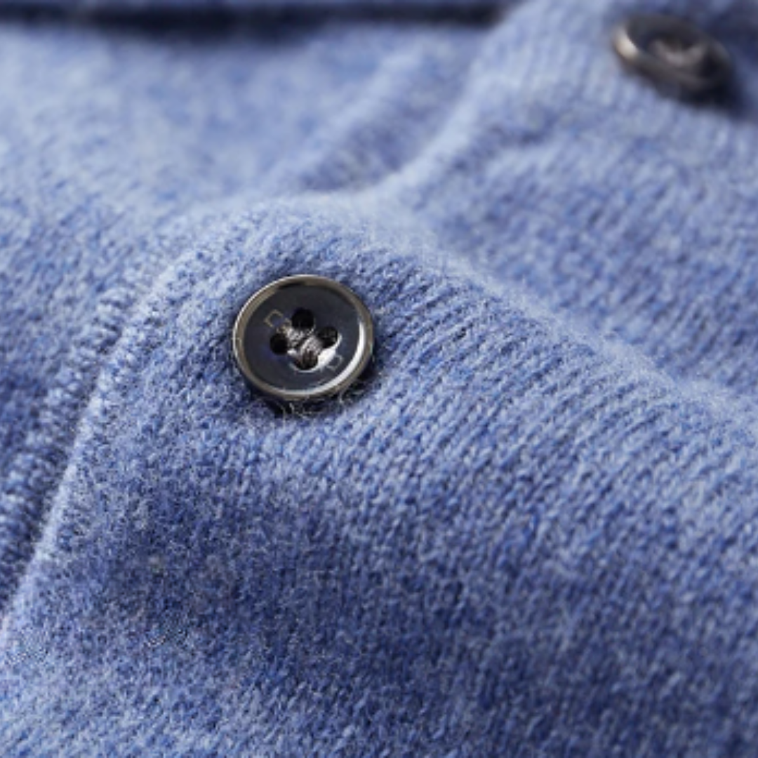 Polo Sweater – Natural-Fiber Blend Collar & Light Warmth
