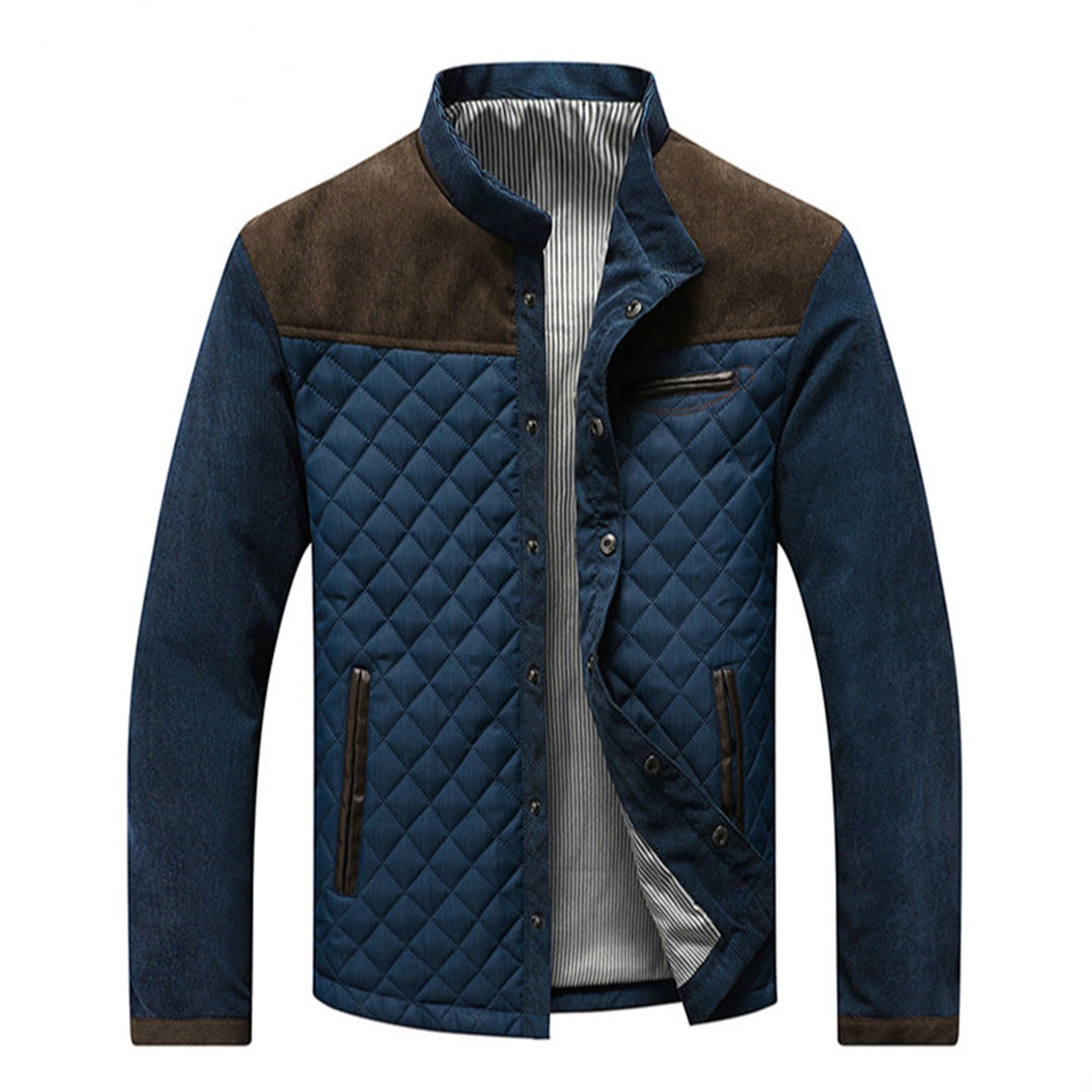 Notoria | Men's Quilted Jacket - Stand-Up Collar & Zip Front