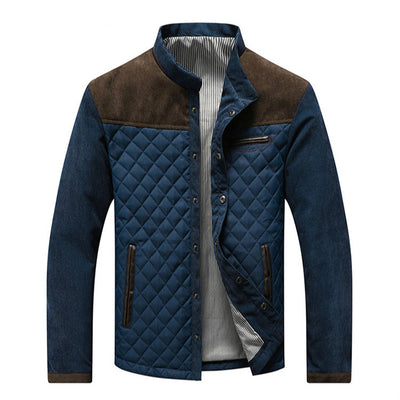 Notoria | Men's Quilted Jacket - Stand-Up Collar & Zip Front